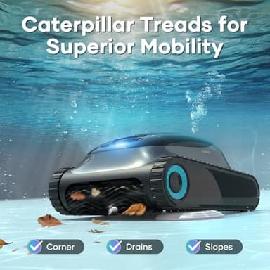 Aiper Scuba S1 Cordless Robotic Pool Cleaner, Wall & Waterline & Floor Cleaning, WavePath 2.0 Smart Navigation, 4 Cleaning Modes, for Pools up to 1600 sq.ft, with 180-micron Filter Basket (Renewed - Image 4