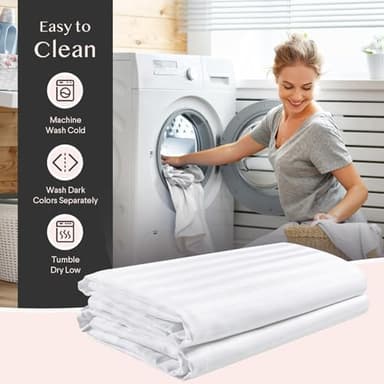 FAUNNA 600TC 100% Cotton Pillow Protectors, Standard Size (20x26), 4 Pack, Oeko-TEX Certified, Hotel Grade Pillow Cover with Silent Zipper, Zip Up Pillow Cases, White - Image 5