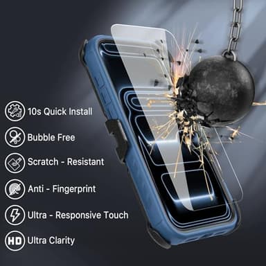 M MYBAT PRO For iPhone 17 Pro Max Case with Belt Clip Holster, Maverick Series 17 Pro Max Case[Compatible with Magsafe]w/Screen Protector,Anti-Drop,with 360°Rotating Kickstand,Heavy Duty Protection - Image 6