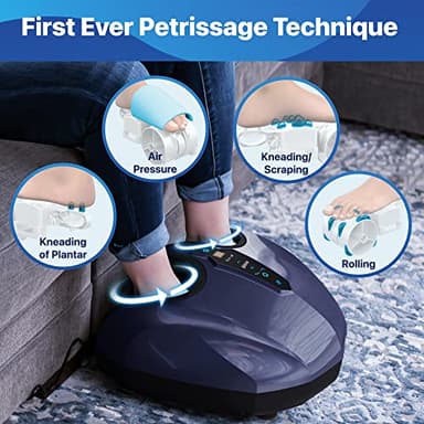 MIKO Foot Massager Machine - Deep Kneading, Shiatsu, Air Compression, and Heat Therapy - Plantar Fasciitis, Diabetics, Neuropathy, Fits Up to Men Size 12 - Image 5
