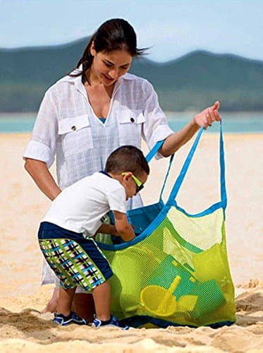SupMLC Mesh Extra Large Beach Bags and Totes - Holds Toys, Towels, Sand Away - For Children's Toys, Market, Grocery, Picnic - Image 3