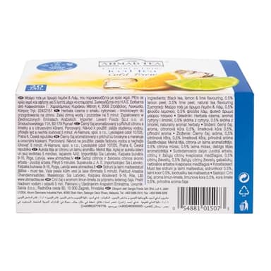 Ahmad Tea Black Tea, Cold Brew Lemon and Lime Teabags, Iced Tea, 20 ct (Pack of 1) - Caffeinated and Sugar-Free - Image 8