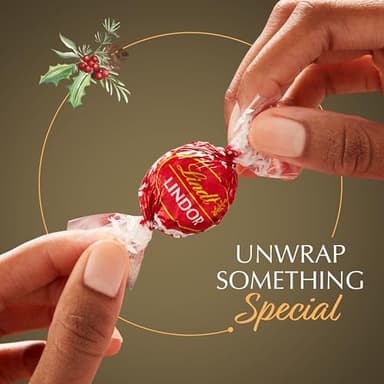 Lindt LINDOR Holiday Assorted Chocolate Candy Truffles Wrapped Gift Box, Assorted Chocolate Candy with Smooth, Melting Truffle Center, 10.1 oz. - Image 6