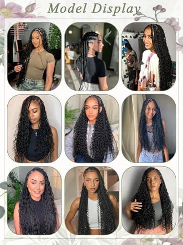 KULYMUWIG Human Braiding Hair for Boho Braids 18 Inch 100 g 4 Bundles Deep Wave Bulk Human Hair for Braiding No Weft 10A Curly Human Hair Extensions for Braids Wet and Wavy Braid - Image 6