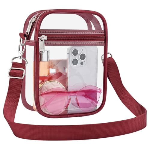 USPECLARE Clear Purse Stadium Transparent Messenger Bag Stadium Approved for Men and Women Clear CrossBody Bag - Image 1