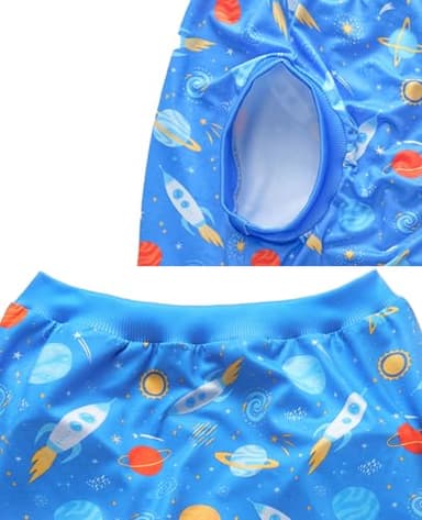 Pet Dog Blue Sleeveless T Shirts with Spacecraft Pattern Printed pet Clothes Soft Breathable Vest for Large Dogs Large, Bule - Image 6