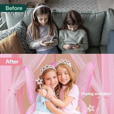 PLAYVIBE Princess Tent - 55 x 53 in, Toddler - Starry LED Lights Kids Tent - Cozy Indoor Playhouse - Portable & Easy Assembly Toddler Playhouse - Image 7