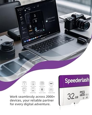 Speederlash Memory Card 32GB 5 Pack, Blank Digital Storage Media, Electronic Memories - Image 5