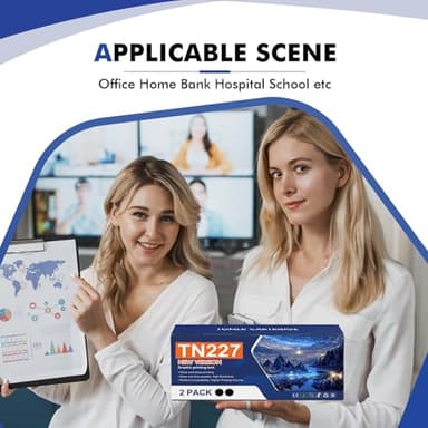 TN227BK TN-227BK TN227 Black MFC-L3770CDW Toner Cartridge Replacement for Brother TN227 TN227BK TN-223BK TN223BK for MFC-L3770CDW HL-L3290CDW HL-L3230CDW MFC-L3750CDW L3710CW L3210CW Printer (2 Pack) - Image 8