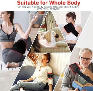 Red Light Therapy Belt, 3 in 1 LED Bead Infrared Light Therapy for Body, Wearable Wrap with Timer for Back Shoulder Waist 660nm Red Light-Therapy & 850nm Infrared Light Device Home Use (Corded - Image 5