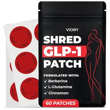 VIORY GLP-1 Patches for Women & Men | GLP1 Patch with Berberine, L-Glutamine, Garcinia Cambogia, Resveratrol | 60 Days Supply - Image 1