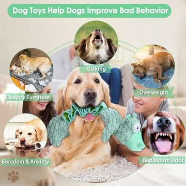 Large Squeaky Dog Toys and Interactive Dog Tug-of-War Toy, Tough Plush Dog Toy, Cute Puppy Toys, Pet Chewable Toys Plaything for Small Medium and Large Dogs - Image 5