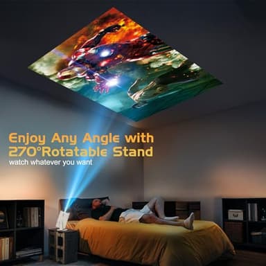 【Netflix Officially Licensed】TMY Projector with Built in Apps, 1080P Movie Projector with WiFi and Bluetooth, Electric Focus & Auto Keystone, 270° Rotatable Outdoor Projector for Phone/PC/HDMI/USB - Image 7