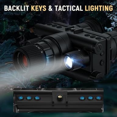 4K Night Vision Goggles with 8X Zoom & Manual Focus - Helmet-Mountable HD Infrared Binoculars for Hunting Camping Surveillance, 64GB SD Card Included, USB-C Rechargeable (12 Hour Battery Life) - Image 6