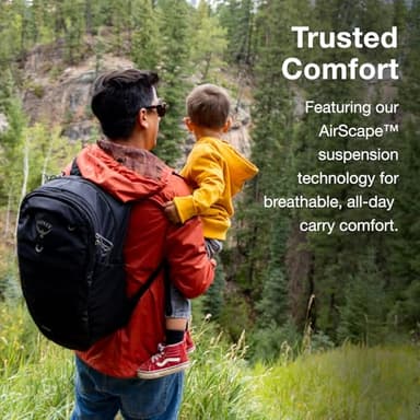 Osprey Poco Changing Backpack with Clip-in Changing Pad, Black - Image 3