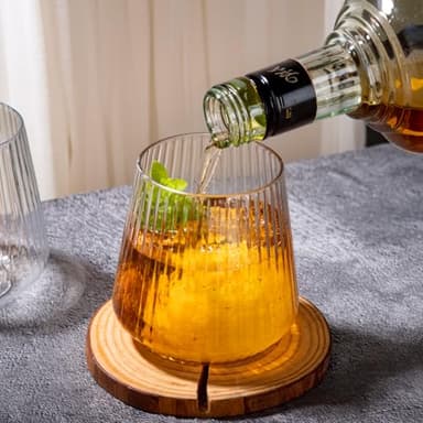 30 Pack Plastic Ribbed Wine Glasses, 14 OZ Origami Stemless Disposable Wine Champagne Whiskey Glasses Unbreakable Clear Plastic Cocktail Glasses, Reusable Wine Cups for Home Party Wedding Bar - Image 9