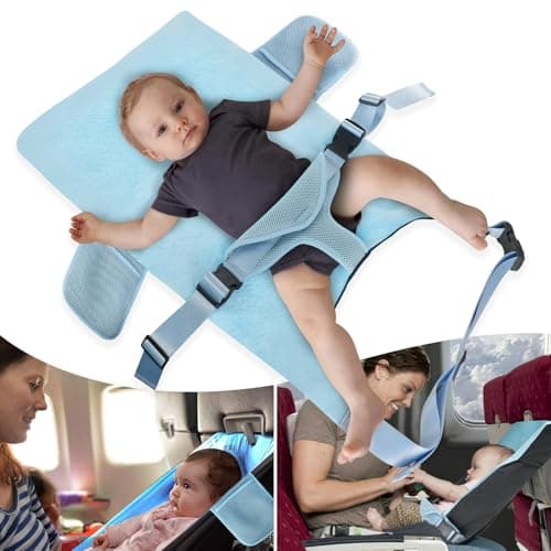 Toddler Airplane Bed for 1-12 Months Old Baby, Portable Toddler Bed, Baby Travel Essentials for Flying, Suitable for Airplanes - Image 1