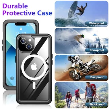 Red2Fire 2024 New Designed for iPhone 13 Case Waterproof,[Compatible with MagSafe][Built-in Camera & Screen Protector][Full Body Shockproof][IP68 Waterproof][Dustproof] Phone Case 6.1" - Image 6