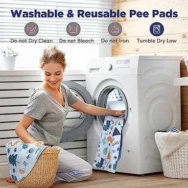 Washable Pee Pads for Dogs, 2 Pack Large 41"x41" Super Absorbent Reusable Pads for Dog Training Pads, 100% Waterproof Non-Slip Pee Pads Whelping Pads Dog Playpen Pads Crate Mat Bed Pads Dog Products - Image 6