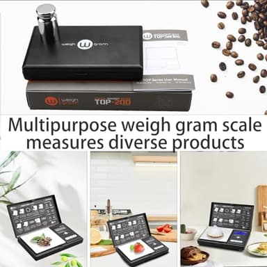 Weigh Gram 200g Digital Pocket Gram Scale 0.01g Accuracy, 200g x 0.01g Mini Digital Grams Scale, Small Food Scale, Jewelry Scale, Ounces Grains Scale With100g Calibration Weight - Image 5