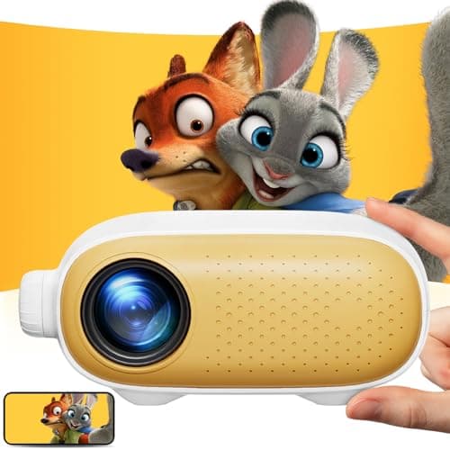 ARTSEA Mini Portable Projector for iPhone - HD 1080P Support Pico Movie Projector to Watch Cartoon, Phone Projector Compatible with HDMI, USB, TV Stick, Laptop, iOS and Android - Image 1