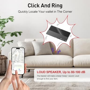 BFADEHA 2025 [Apple MFi Certified] (iOS Only) Bluetooth Tracker Smart Finder for Apple Find My iPhone Card Wallet GPS Tracker, 5-10 Years Battery, Keys Finder and Item Locator for Keys, Bags, Passport - Image 3