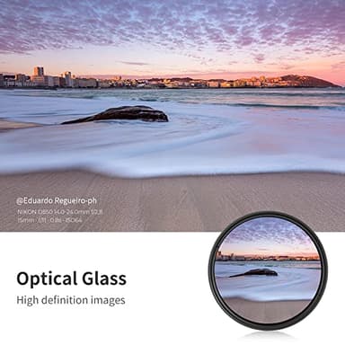 K&F CONCEPT 77mm Variable ND2-ND400 ND Lens Filter (1-9 Stops) for Camera Lens, Adjustable Neutral Density Filter with Microfiber Cleaning Cloth (B-Series) - Image 4