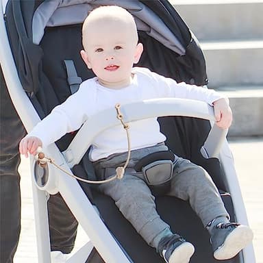 ROCCED Toy Straps for Baby 6pcs, Silicone High Chair Toys Straps Stroller Accessories Toddler Bottle Straps Car Seat Toys Baby Travel Essential Silicone Ivory+Sage+Blue - Image 7