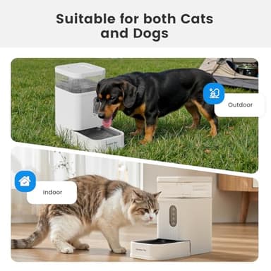 Gardner Pet Automatic Dog Water Dispenser Gravity Waterer with Stainless Steel Bowl Water Dispenser 8.5L Large Capacity Water Feeder with Filters for Dogs Cats Pets, BPA-Free Noise-Free (White, 8.5L) - Image 7