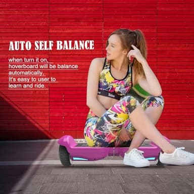 HOVERSTAR Hoverboard with Bluetooth Speaker, Self Balancing Scooters with Led Lights, Electric Hover Boards Suite to Kids, Girls, Boys, Indoor and Outdoor Use. (MATT PURPLE) - Image 6