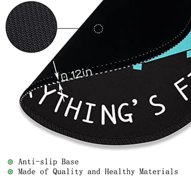 Dumpster on Fire Round Mouse Pad 8.6 x 8.6 Inch, Cute Funny Mousepad for Laptop Gaming, Stitched Edge Non-Slip Rubber Base, Home Office Decor Desk Accessories, It's Fine I`m Fine Everything is Fine - Image 6