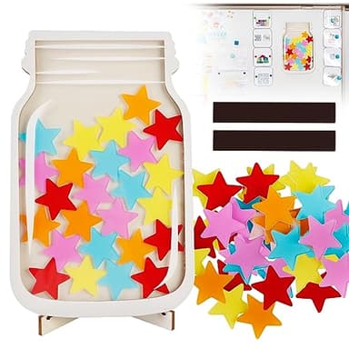 Generic Magnetic Reward Jar, Classroom Reward Jar for Kids, Personalized Stars Reward Jar for Students Kids Behavior, Magnetic Reward Chart for Classroom Board Home, M25-JLG - Image 1