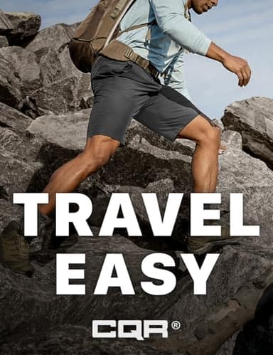 CQR Men's Quick Dry Stretch Hiking Cargo Shorts, Lightweight Water Resistant Tactical Casual, Golf & Outdoor with Pockets, Routine Charcoal, 30W x 10L - Image 4