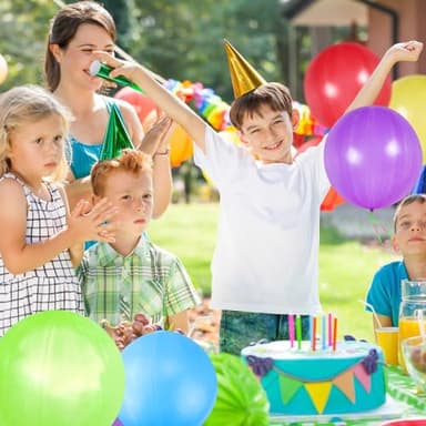 GOLF Punch Balloons,36Pcs Punching Balloon for Kids Heavy Duty Party Favors, Assorted Color Bounce Balloons with Colored Rubber Band Handle for Birthday,Wedding - Image 7