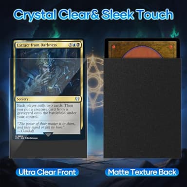 500 Counts Black Card Sleeves, Matte Card Sleeve Deck Card Protectors, Trading Card Sleeves Fit for MTG, TCG and Sports Cards - Image 3