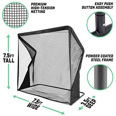 GoSports Elite Golf Practice Net with Steel Frame - Choose 10' or 7' Size - Image 3