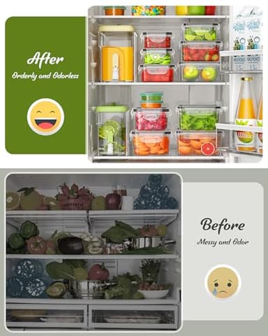40 Piece Food Storage Containers with Lids(20 Containers & 20 Lids), BPA-Free Plastic Food Containers for Kitchen Storage and Organization, Leak Proof Meal Prep Container, Includes Labels & Pen - Image 4