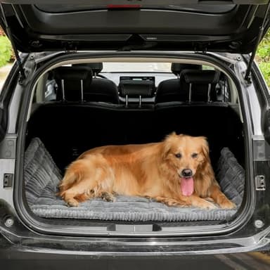 Awjcsv Dog Car Seat Cover for Back Seat, Dog Bed for Car, Fit for Backseat Extenders, Car Seat Protector, Nonslip Soft Durable for Cars Trucks and SUVs (Gray, 24.8" x 54") - Image 2