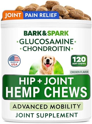 Hemp Hip & Joint Supplement for Dogs - Glucosamine for Dogs - Dog Joint Pain Relief Treats - Chondroitin, MSM - Mobility & Flexibility Support - Advanced Joint Care & Health - Made in USA - Image 1