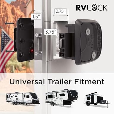 RVLOCK Compact RV Lock Keyless Entry with Remote, Secure Camper Latch Replacement, Durable RV Door Lock Replacement for Trailers with Patented Security Technology - Image 3