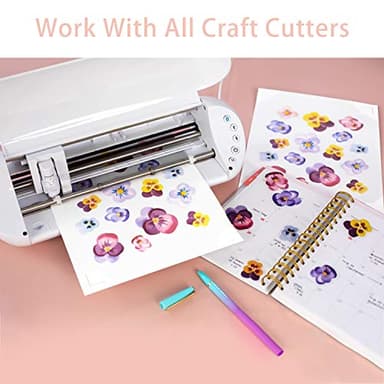 QYH Premium Printable Vinyl Sticker Paper - 50 Matte White Waterproof Decal Paper Sheets for Inkjet Printer Standard Letter Size 8.5"x11" - Image 8