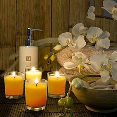 Small Citronella Candles Outdoor and Indoor Soy Wax Votive Candles for Party Dinner and Camping - 12 Hours Burn Time, Set of 12 - Image 3
