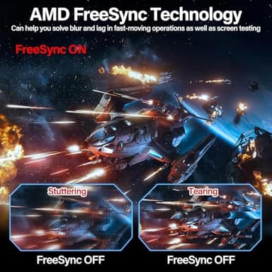 ZZA Ultrawide 34 Inch Monitor,PC Screen 165hz 1500R WQHD 3440x1440,Computer Gaming Monitors 1500R Curved VA Panel AMD FreeSync Premium| HDR10|99% sRGB |1ms| Borderless Design|VESA - Image 3