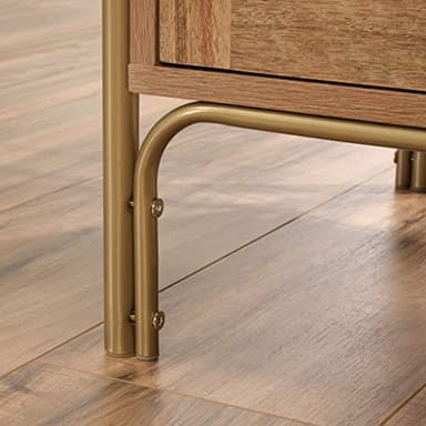 Sauder Coral Cape Corner Desk, Spacious Desktop and File Drawer, L Shaped Office Desk - Sindoori Mango Finish - Image 9