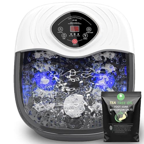 closewave Foot Spa Bath Massager with Heat, Shiatsu Rollers, UV & Ozone Bubbles - Includes Tea Tree Oil Epsom Salt, Relieves Stress and Foot Pain - Home Pedicure Soak Tub Gift for Women/Men, Mom/Dad - Image 1