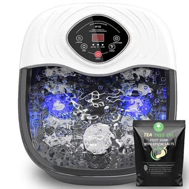 closewave Foot Spa Bath Massager with Heat, Shiatsu Rollers, UV & Ozone Bubbles - Includes Tea Tree Oil Epsom Salt, Relieves Stress and Foot Pain - Home Pedicure Soak Tub Gift for Women/Men, Mom/Dad - Image 1