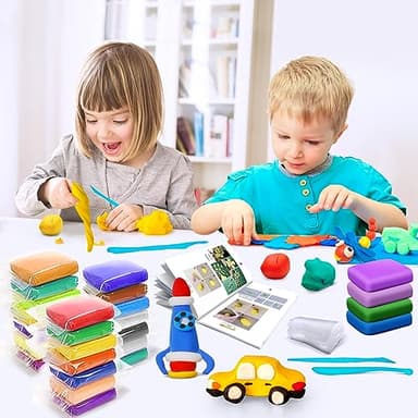 ESSENSON Air Dry Clay 100 Colors, Modeling Clay for Kids, DIY Molding Magic Clay, Gift for Kids - Image 5