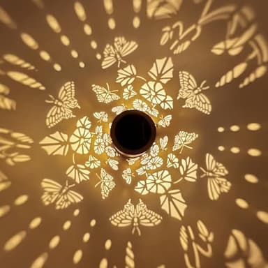 Solar Lanterns Outdoor Waterproof Butterfly Garden Decorations Gifts for Women Gifts for Mom Grandma Birthday Gifts Hanging Solar Lanterns Outdoor for Patio Decoration, Deck, Lawn, Passageway - Image 4