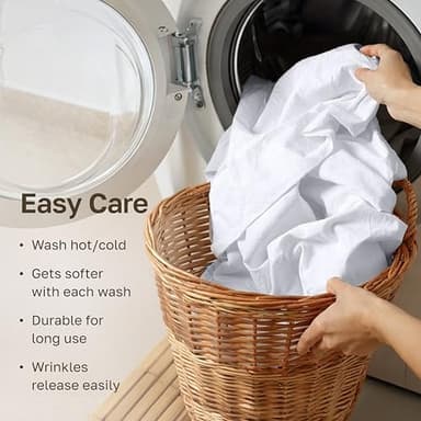 California Design Den Split King Sheets Sets for Adjustable Bed - Soft 400 Thread Count Sateen, Natural 100% Cotton Sheets, Deep Pockets for a Snug Fit, Durable Bedding Set - White - Image 7