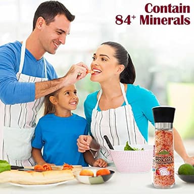 Himalayan Chef Pink Salt with Roasted Onion & Red Crushed Pepper, Tall Glass Grinder, 10.58 Oz - Image 8
